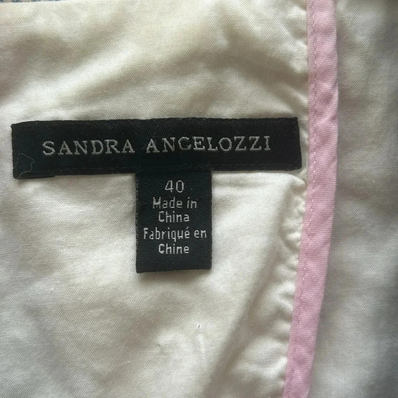 SANDRA ANGELOZZI Femme De Carriere  Tailored Summer Blazer blue white pinstriped - Picture 3 of 7